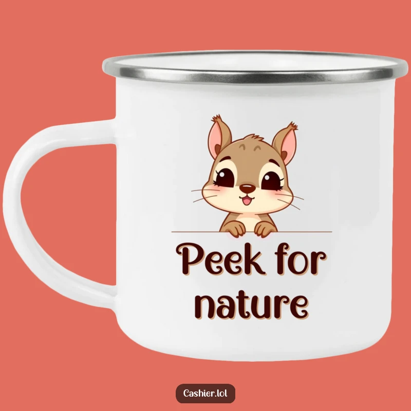 Funny Squirrel Camping Mug: Curious Character, Durable & Perfect Funny Gift