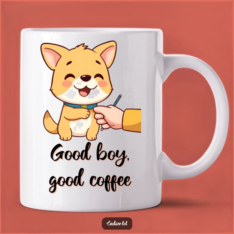 Funny Dog Cashier Mug - Service With A Smile Gift