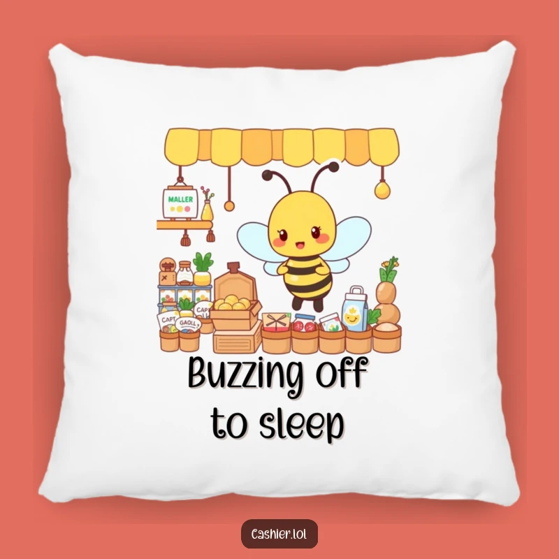Funny Bee Cozy Pillow - Accent Your Space With Buzz