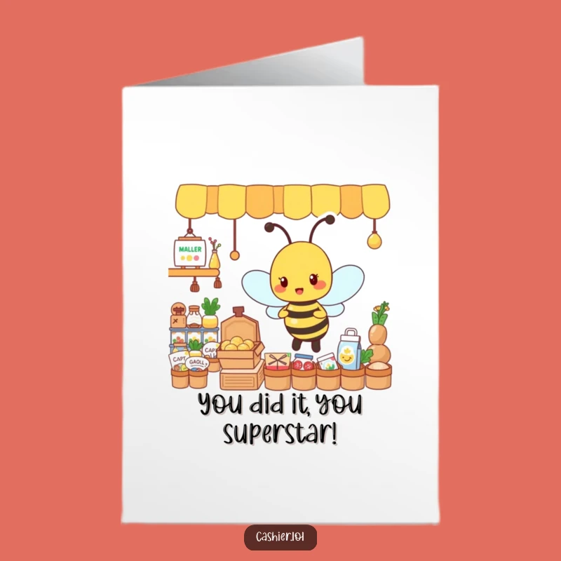 Free Printable Congrats Card: Busy Bee Success, Funny Achievement, Sweet Downloadable Gift