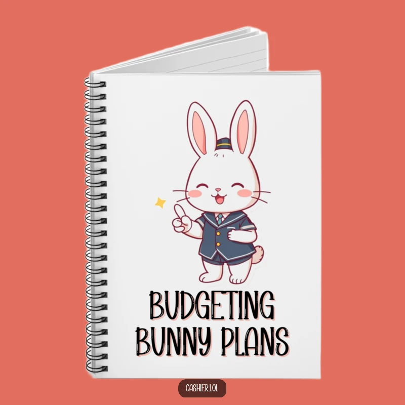 Funny Rabbit Cashier Notebook: Cute Bunny for Jotting Down Ideas with a Smile
