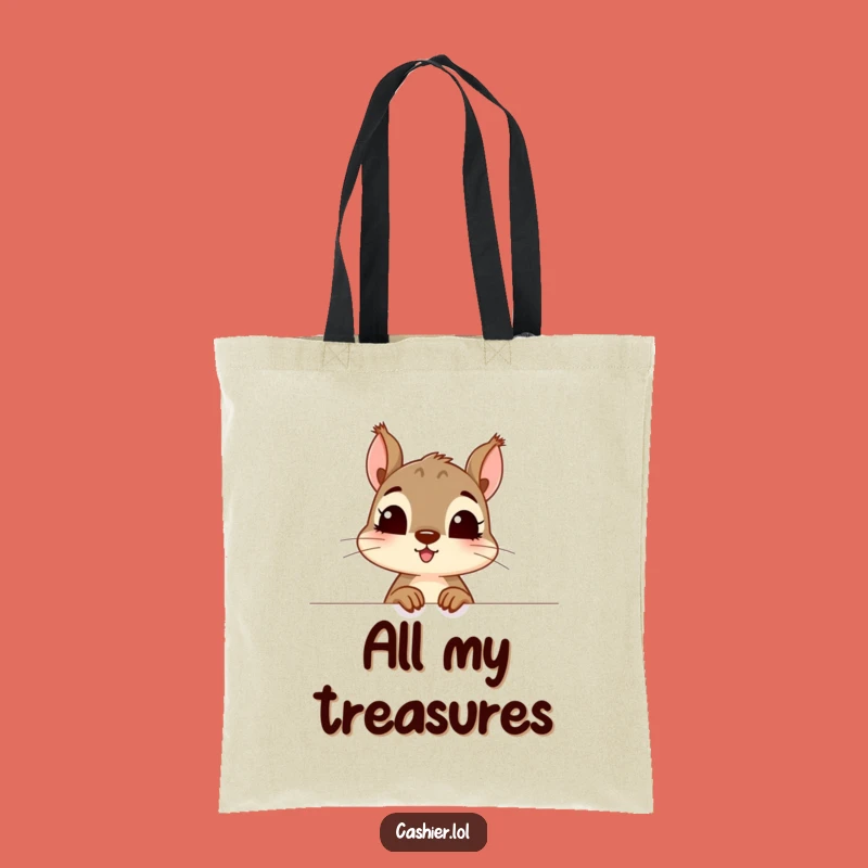 Funny Squirrel Tote Bag: Curious Character, Handy & Perfect Funny Gift